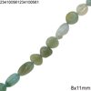 Amazonite Flat Irregular Oval Beads 8x11mm
