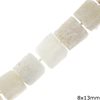 Druzy Agate Parallelepiped Beads 8x13mm