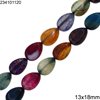 Agate Pearshape Beads 13x18mm