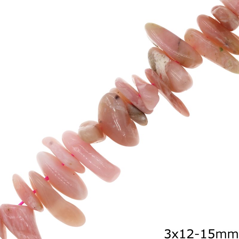Rose Opal Chips Beads 3x12-15mm