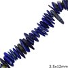 Lapis Chips Beads 2.5x12mm
