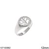 Silver 925 Ring Tree of Life 12mm