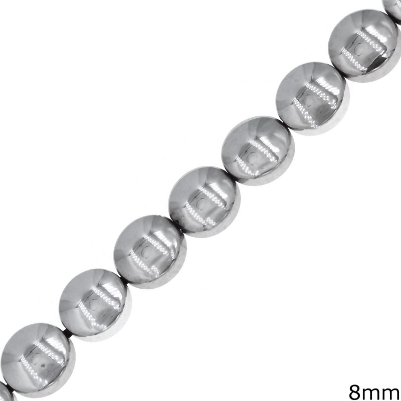 Hematite Disk Beads 8mm