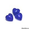 Χάνδρα Τύπου Murano Καρδιά 20x20mm