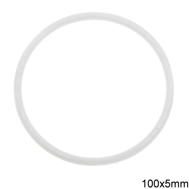 Κρίκος Πλαστικός για Ντύσιμο 100x5mm ,Άσπρος