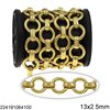 Stainless Steel Round Textured Link Chain 13x2.5mm