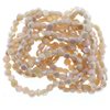 Glass Hexagon Beads with Faceted Edge 4mm