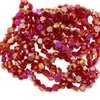Glass Hexagon Beads with Faceted Edge 4mm