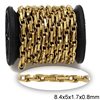 Stainless Steel Twisted Rectangular Flat Link Chain 8.4x5.5x1.7x1.2mm
