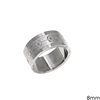 Δαχτυλίδι Ατσάλινο Βέρα Σατινέ 8-10mm
