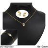 Stainless Steel Set of Shell Necklace and Earrings