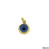  Gold Evil Eye Pendant 5mm K14 0.3gr