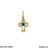 Gold Pendant Cross 7x9mm K14 0.3gr