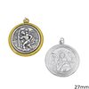 Silver 925 Pendant with Double Sided Icon 27mm