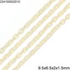 Acrylic Oval Flat Link Chain Open 8.5x6.5x2x1.5mm