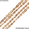 Acrylic Oval Flat Link Chain Open 8.5x6.5x2x1.5mm