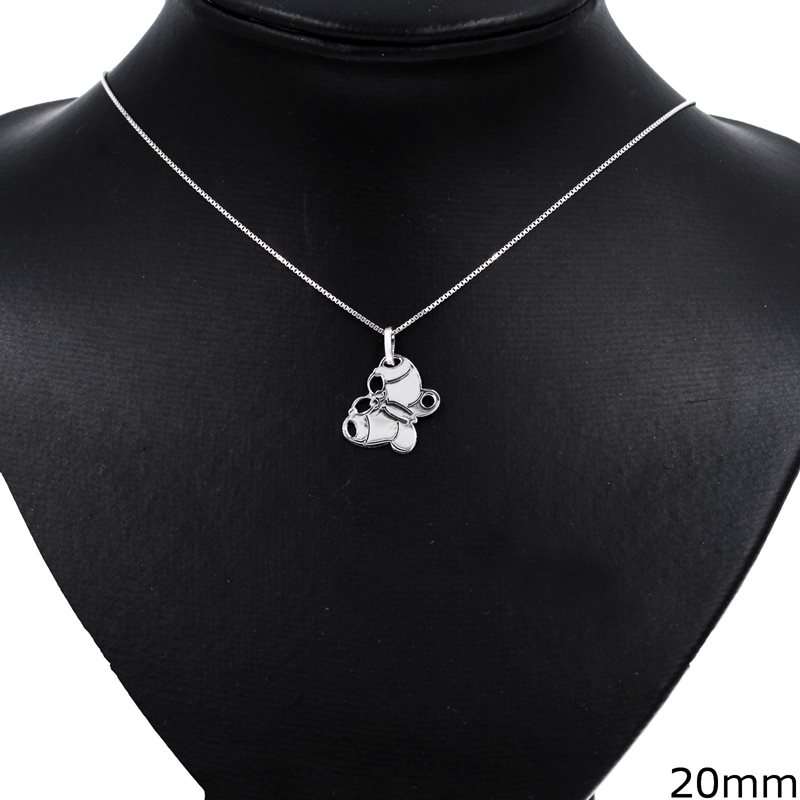 Silver 925 Necklace Butterfly 20mm