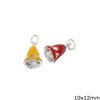 Silver 925 Pendant Bell with Enamel 10x12mm