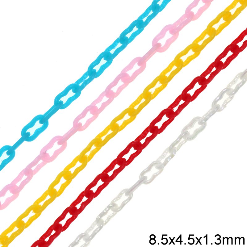 Acrylic "8" Link Chain 8.5x4.5x1.3mm