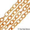 Acrylic Oval Link Chain Open 17.5x13x2.8mm