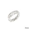 Silver 925 Twisted Ring 7mm
