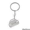 Stainless Steel  Keychain with Car 20x25mm
