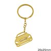Stainless Steel  Keychain with Car 20x25mm