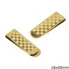 Stainless Steel Money Clip with Chess Pattern 16x50mm