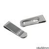 Stainless Steel Money Clip with Latin Numbers 16x50mm