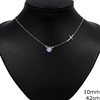 Silver 925 Necklace with Cross and Target 10mm with Zircon, 42cm