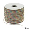 Rubber Cord Transparent with Thread in 3 Colors 2mm