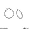 Stainless Steel Hoop Earrings 3mm