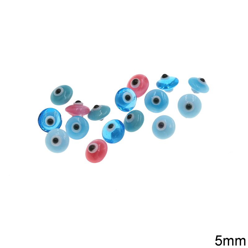 Glass Evil Eye Two Sided 5MM