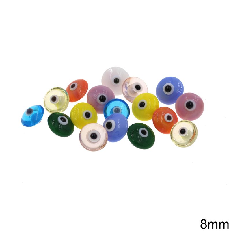 Glass Evil Eye Two Sided 8MM