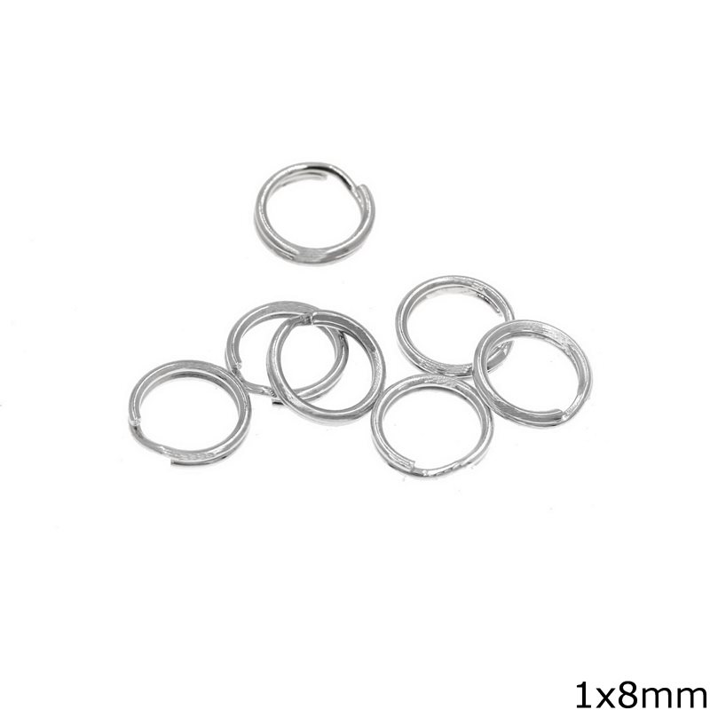 Silver 925 Split Ring 1x8mm
