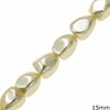 Shell Pearl Oval Beads Pearl Plated 15mm
