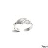 Silver 925 Toe Ring Leaves 7mm