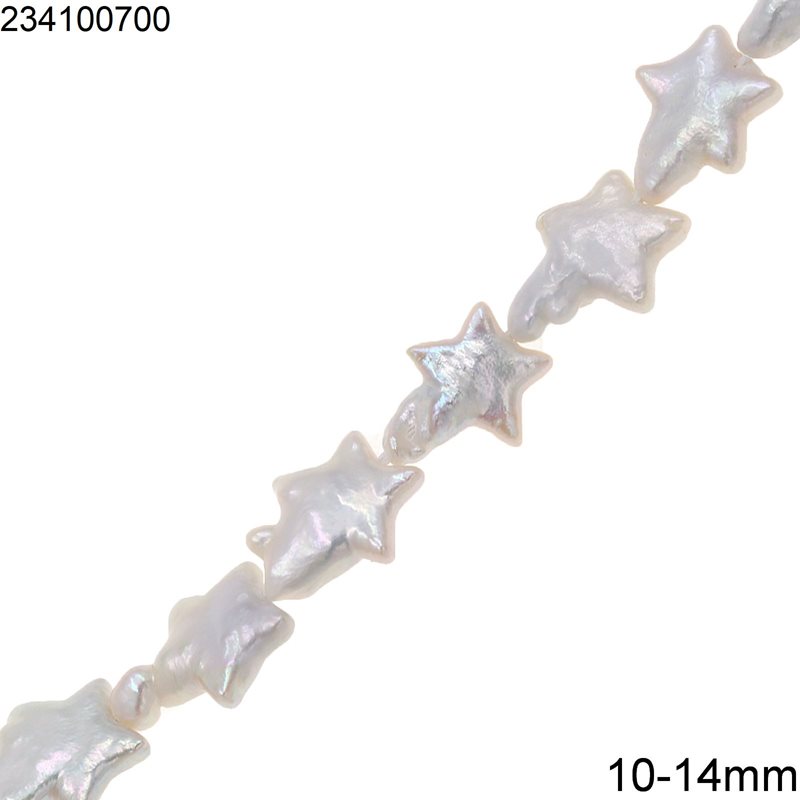 Χάνδρες Μαργαριτάρι Αστέρι 10-14mm, 20cm