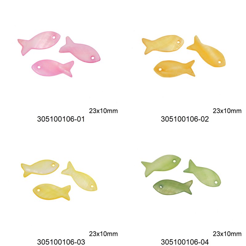 Mop-Shell Pendant Fish 23x10mm