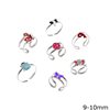 Silver  925 Childrens Ring in Various Designs with Enamel 9-10mm