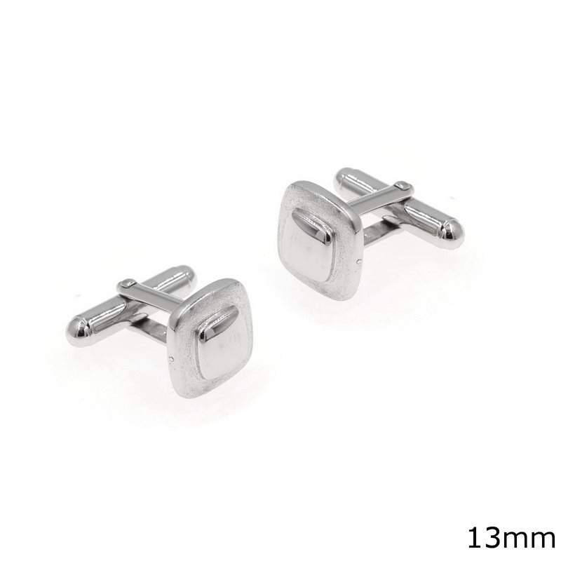 Silver 925 Square Cufflinks 13mm