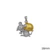 Silver 925 Pendant Mouse with Bag 16mm