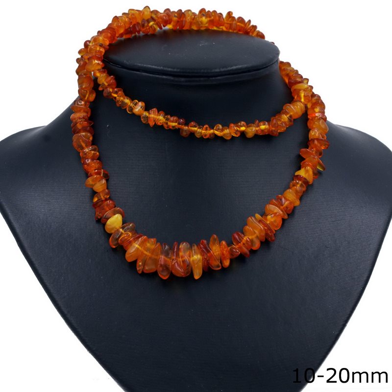 Necklace with Amber Chips 10-20mm