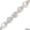 Shell Pearl Oval Beads Pearl Plated 15mm