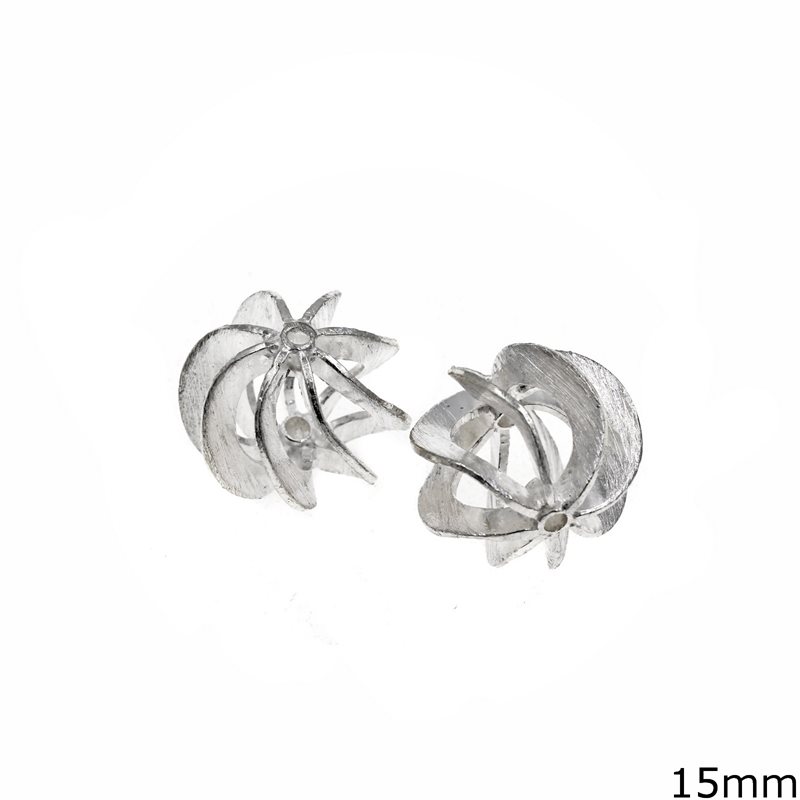 Silver 925 Round Radial Bead 15mm