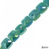 Square Faceted Glass Bead 6mm, Hight 4mm