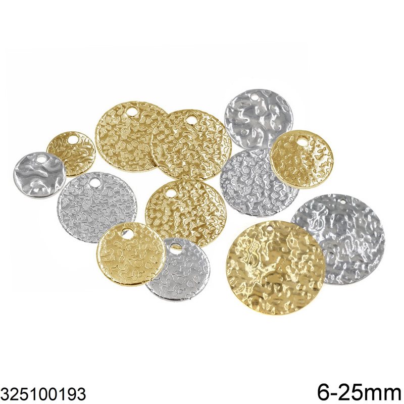 Stainless Steel Embossed Round Coin 6-12mm