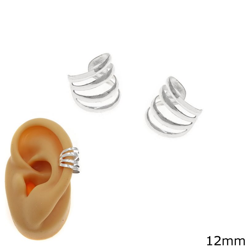 Silver 925 Ear Cuffs Spiral 12mm