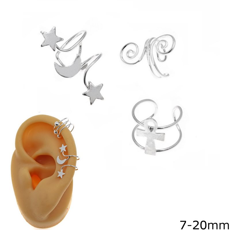 Σκουλαρίκια Ασημένια 925 Ear Cuff 7-20mm