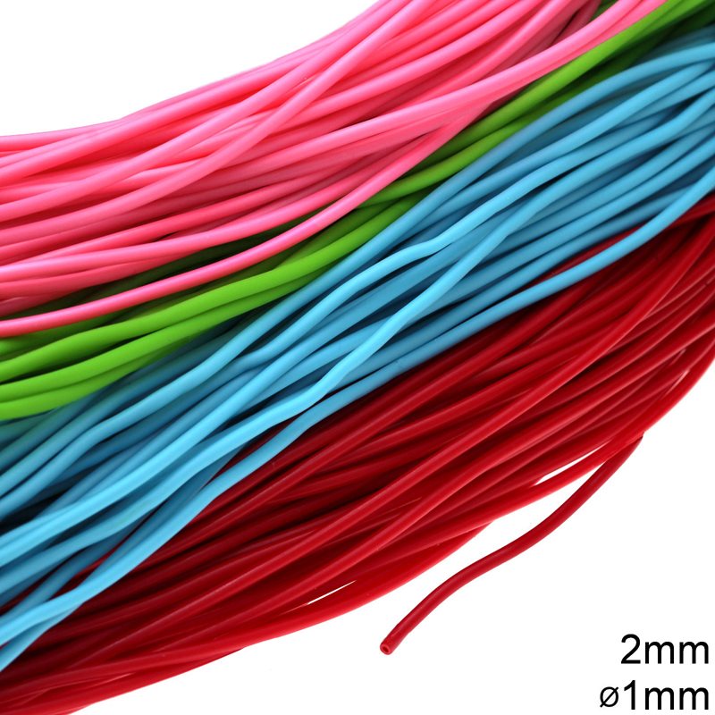 Rubber Cord 2mm with 1mm hole